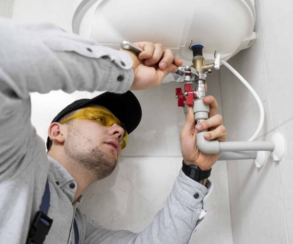 worker-repairing-water-heater